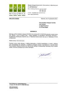 Referencja od: MZGK Mysłowice