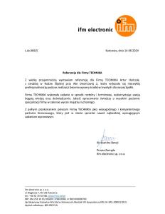 Referencja od: ifm electronic