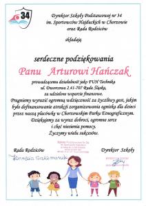 Referencja od: Szkoła Podstawowa nr 34 z Chorzowa