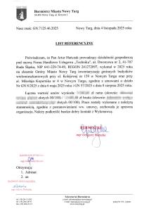 Referencja od: Miasto Nowy Targ