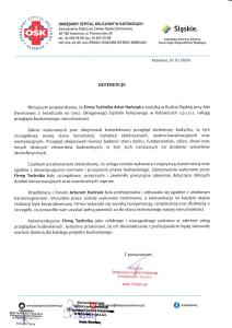 Referencja od: Okręgowy Szpital Kolejowy w Katowicach